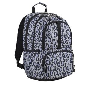 Grey Leopard Print Backpack for Women - Fashionable Everyday Pack